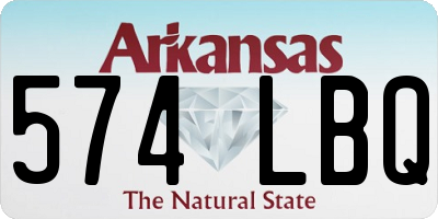 AR license plate 574LBQ