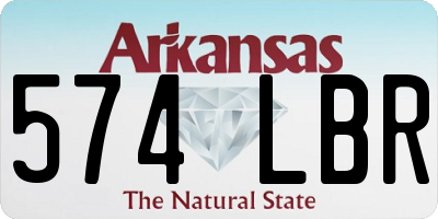 AR license plate 574LBR