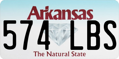 AR license plate 574LBS