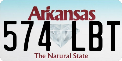 AR license plate 574LBT