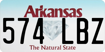AR license plate 574LBZ