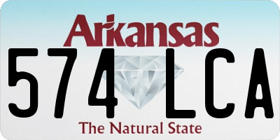 AR license plate 574LCA