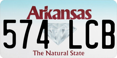 AR license plate 574LCB