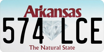 AR license plate 574LCE
