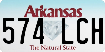 AR license plate 574LCH
