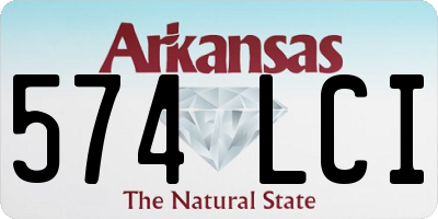 AR license plate 574LCI