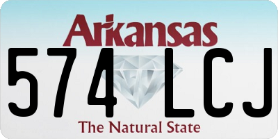 AR license plate 574LCJ