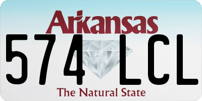 AR license plate 574LCL