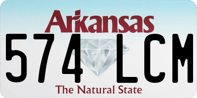 AR license plate 574LCM