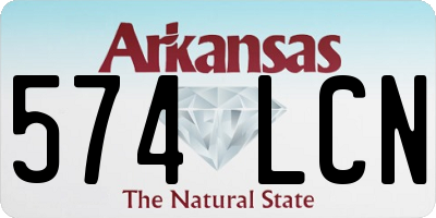 AR license plate 574LCN