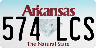 AR license plate 574LCS
