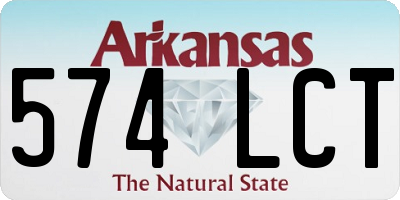 AR license plate 574LCT