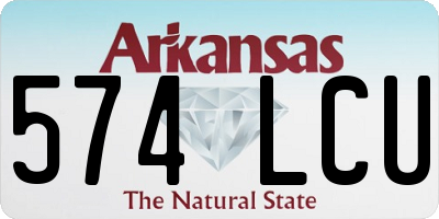 AR license plate 574LCU