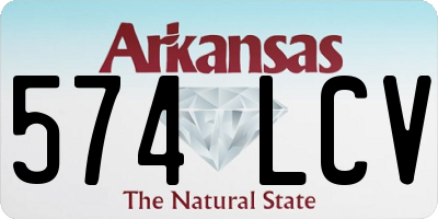 AR license plate 574LCV