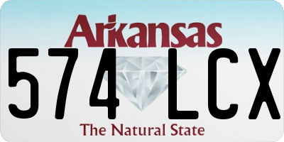 AR license plate 574LCX