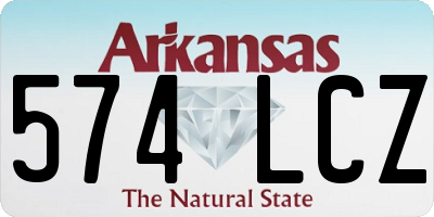 AR license plate 574LCZ