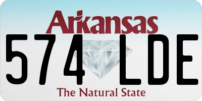 AR license plate 574LDE
