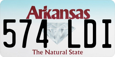 AR license plate 574LDI
