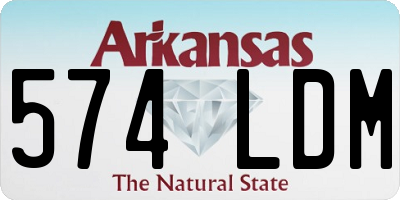 AR license plate 574LDM