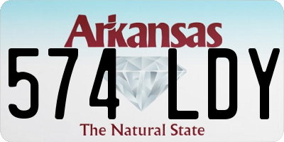 AR license plate 574LDY