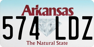 AR license plate 574LDZ