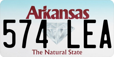 AR license plate 574LEA