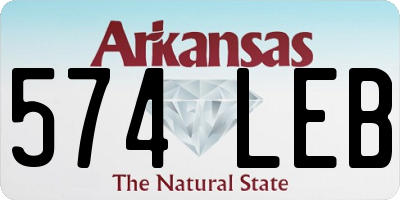 AR license plate 574LEB