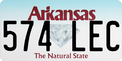 AR license plate 574LEC