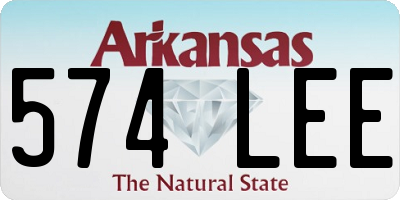 AR license plate 574LEE