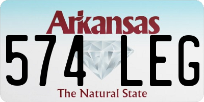 AR license plate 574LEG