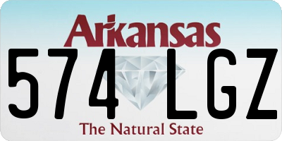 AR license plate 574LGZ