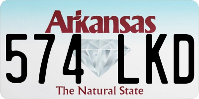 AR license plate 574LKD