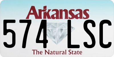 AR license plate 574LSC
