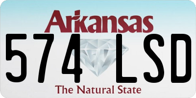 AR license plate 574LSD