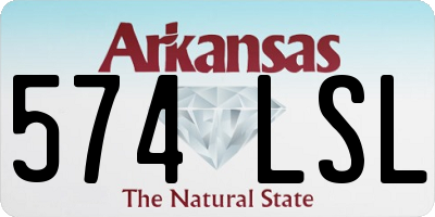 AR license plate 574LSL