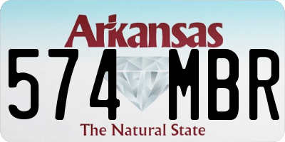 AR license plate 574MBR
