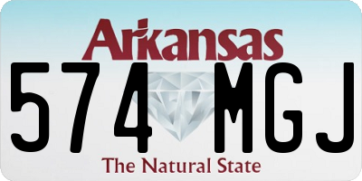AR license plate 574MGJ