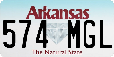 AR license plate 574MGL