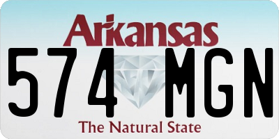 AR license plate 574MGN