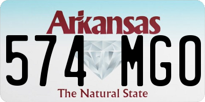 AR license plate 574MGO