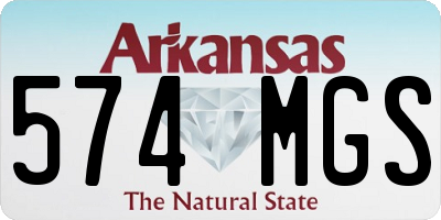 AR license plate 574MGS