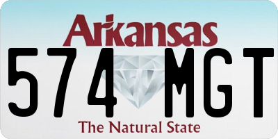 AR license plate 574MGT