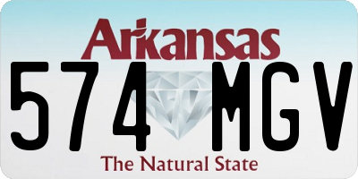 AR license plate 574MGV
