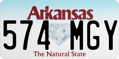 AR license plate 574MGY