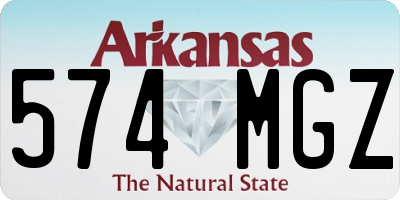 AR license plate 574MGZ