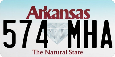 AR license plate 574MHA