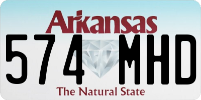 AR license plate 574MHD