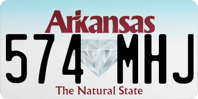 AR license plate 574MHJ