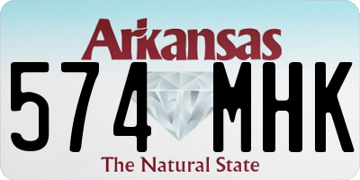 AR license plate 574MHK