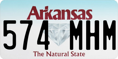 AR license plate 574MHM